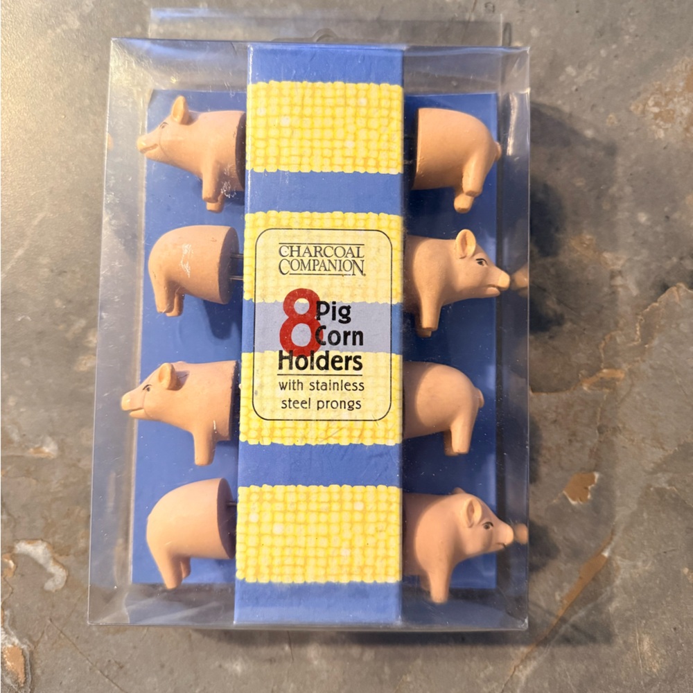 Vintage Charcoal companion Pig Corn Holders